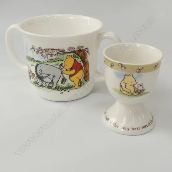 ROYAL DOULTON WINNY THE POOH 2 HANDLED MUG & EGG CUP