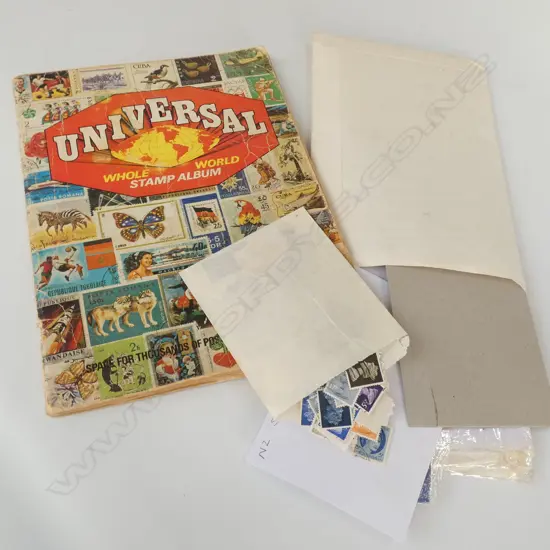 STAMP ALBUM AND STAMPS