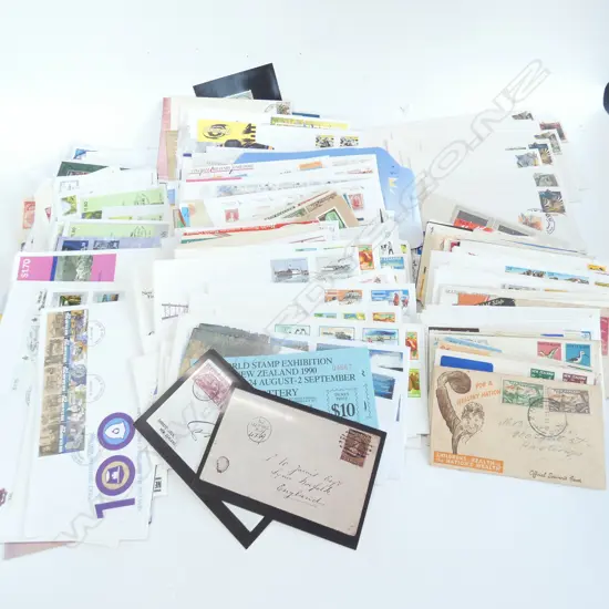 BOX  LOT NZ LETTERS, HEALTH STAMPS ETC