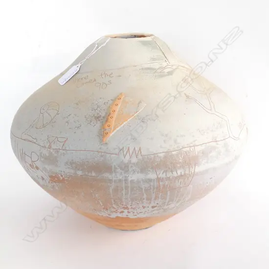 LARGE CERAMIC VASE SIGNED FULLMER 89 H 300 MM