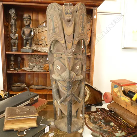 P.N.G SEPIK RIVER CARVED FIGURE L 730 MM