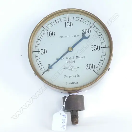 PRESSURE GAUGE BY NEWTON, BEAN & MITCHELL BRADFORD 150MM DIA