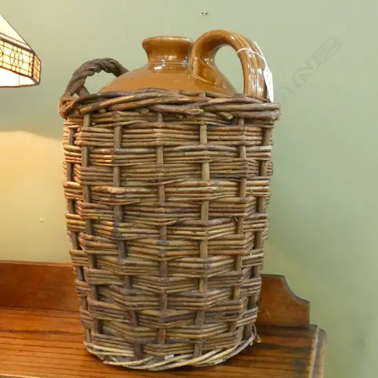 SCARCE JOHN MONCRIEFF LTD, PERTH GLASS DEMIJOHN, H. 330MM