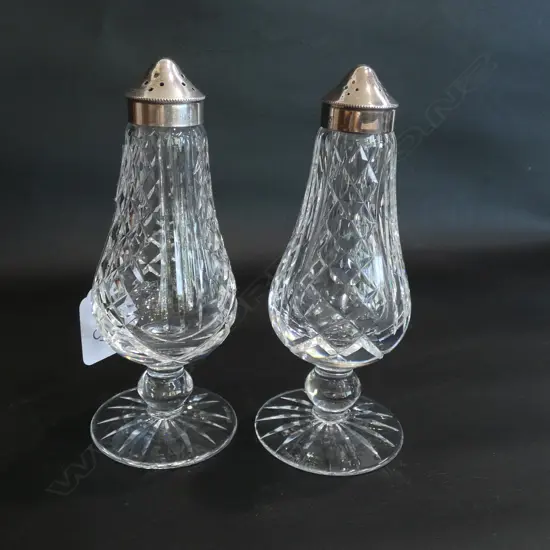 WATERFORD CUT CRYSTAL SALT & PEPPER 155mm