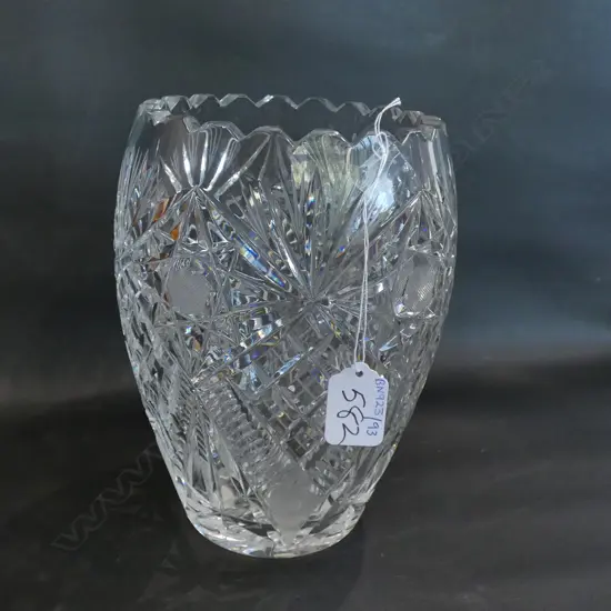 LARGE CRYSTAL VASE