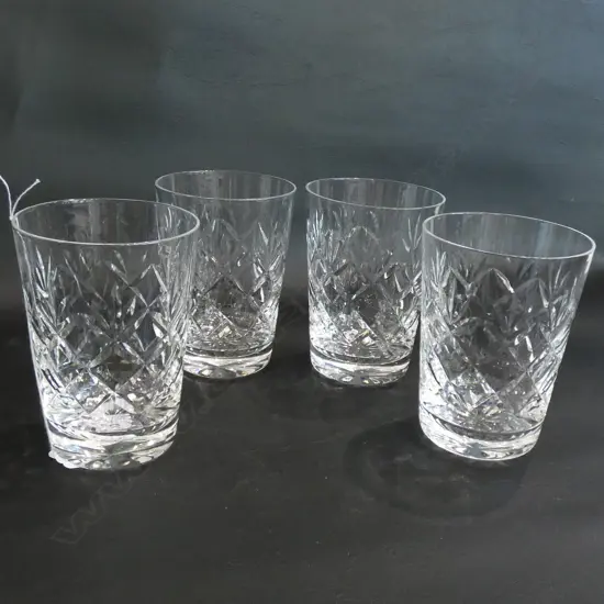SET OF 4 CRYSTAL TUMBLERS H. 100MM