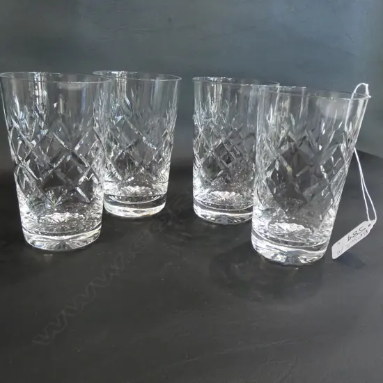SET OF 4 CRYSTAL TUMBLERS H. 110MM