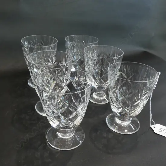 SET OF 6 CRYSTAL GLASSES H. 90MM