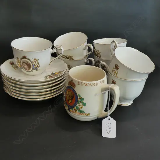 7 ROYAL CUPS & SAUCERS ONE AF + MUG 