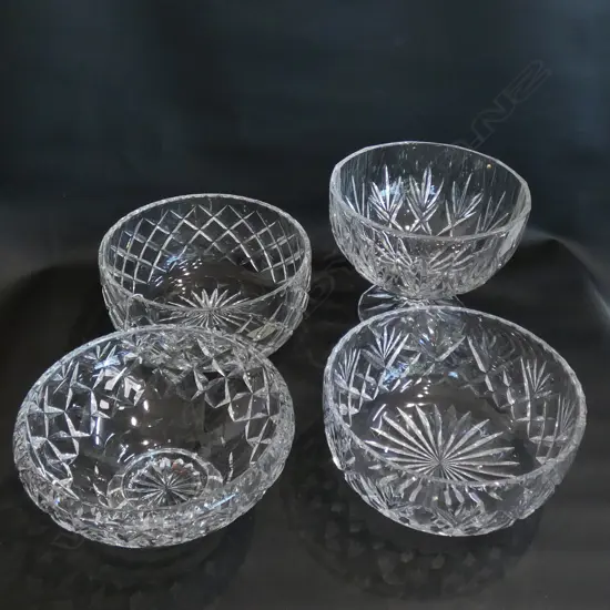 4 CRYSTAL BOWLS