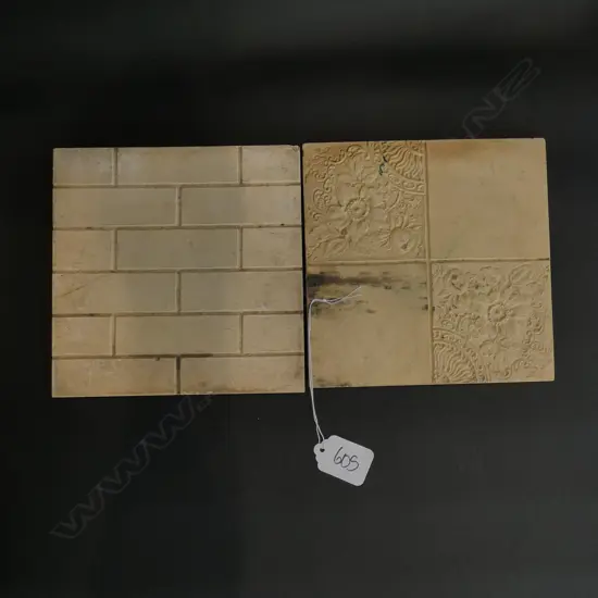 PAIR OF MILTON POTTERY TILES