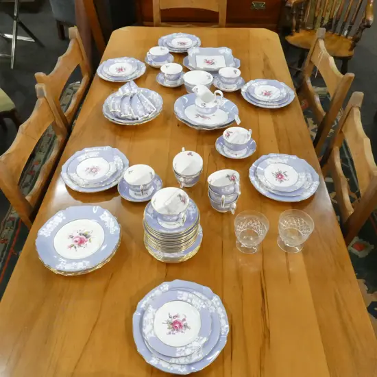 60 PCE COPELAND SPODE 'MARITIME ROSE'  TEA SERVICE INCL; 10 PLATES, 2 BOWLS, 4 SERVING, 16 TRIOS, 2 SUGAR, MILK, ETC