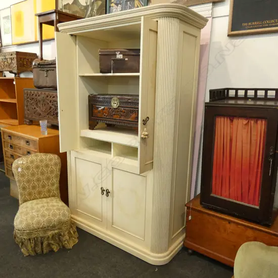 LARGE PAINTED FRENCH STYLE CUPBOARD H2000 MM