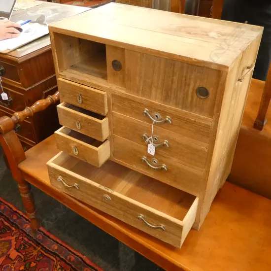 VINTAGE JAPANESE MERCHANTS CHEST H. 550MM