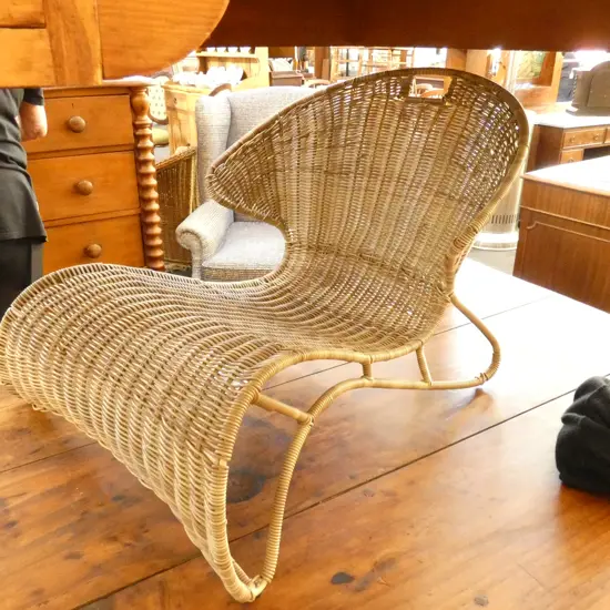 LOW CANE OCCASIONAL CHAIR