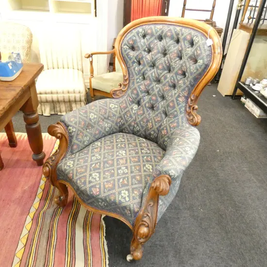 COLONIAL KAURI GRANDFATHER CHAIR W. 740MM