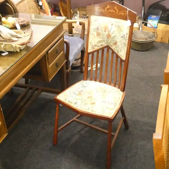 ART NOUVEAU INLAID SIDE CHAIR