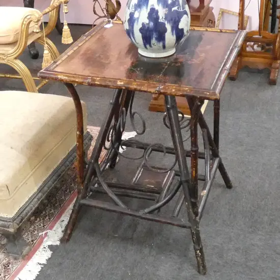 A Victorian bamboo framed