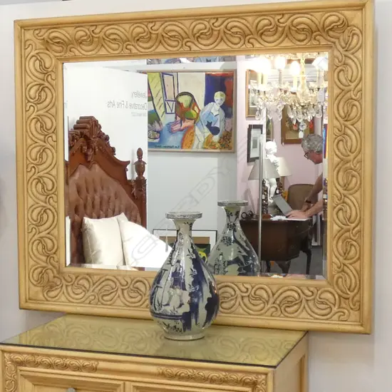 CARVED WOODEN MIRROR 1050 X 1270MM 