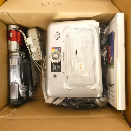 BOX OF CAMERAS ETC