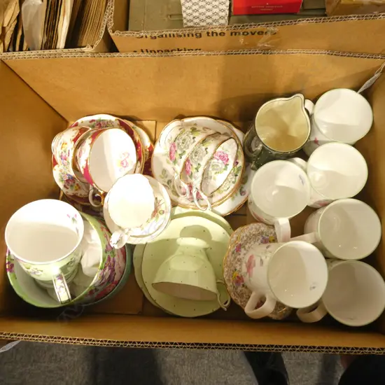 BOX LOT FINE CHINA ETC