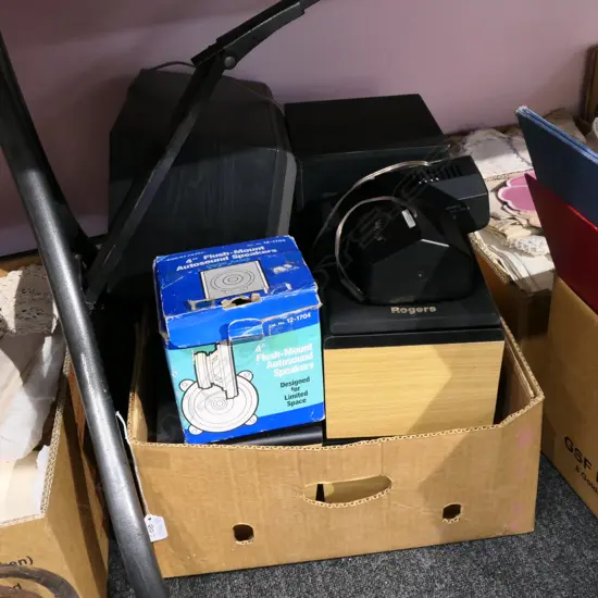 BOX LOT SPEAKERS; JPW, RODGERS, ETC