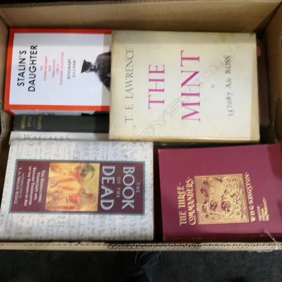 BOX OF ASST BOOKS FICTION ETC