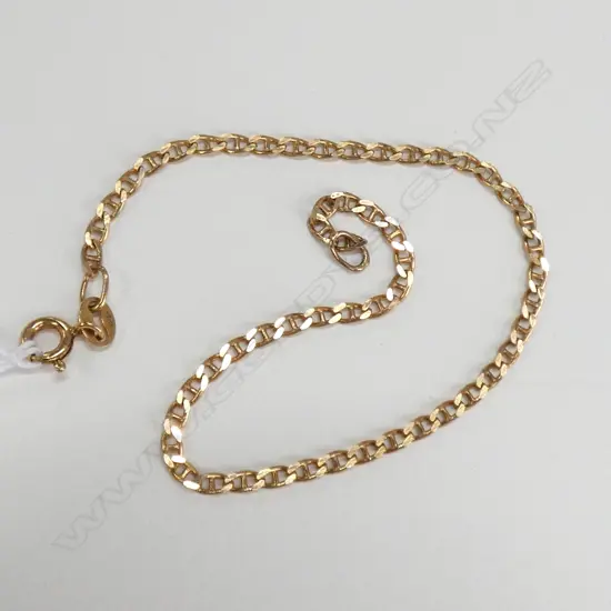 9CT GOLD BRACELET 195 MM