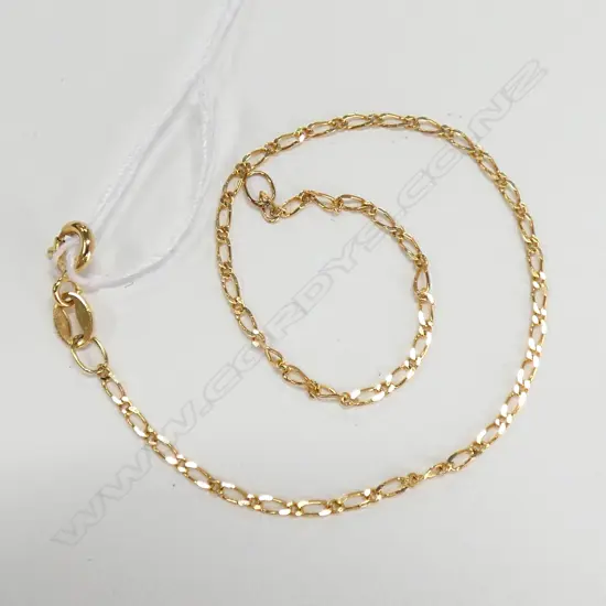 9CT GOLD BRACELET 190 MM