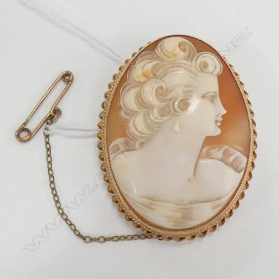 CAMEO SET IN 9CT GOLD
