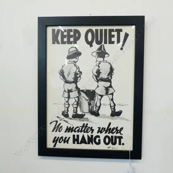 WW2 KEEP QUIET POSTER
