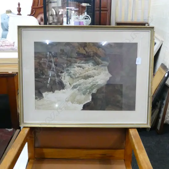 ALFRED EARNEST BAXTER W/COLOUR RIVER RAPIDS 310 X 510 MM