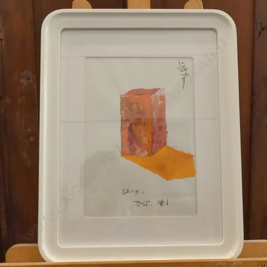 JONATHAN GIBB, ACRYLIC & PENCIL, 'BRICK1' 2011 195 X 290 MM