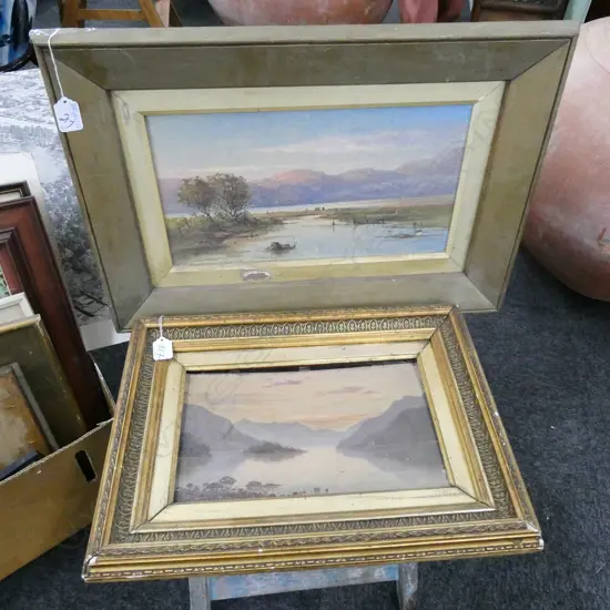 2 COLONIAL OIL PAINTINGS 560 X 400MM