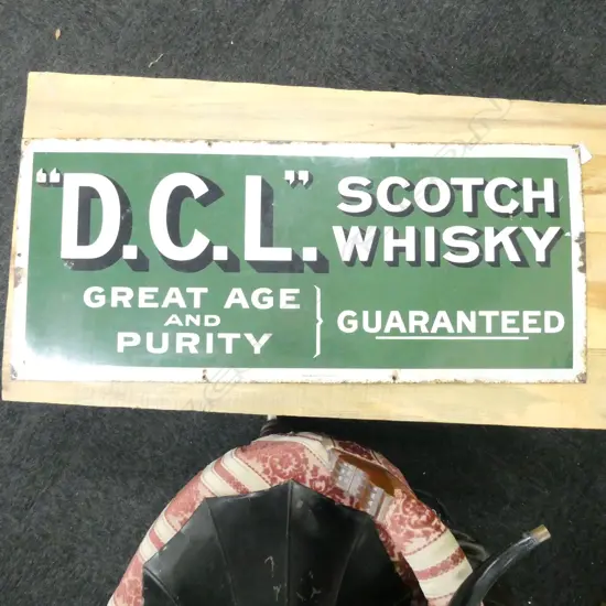 EARLY 20thC ENAMELLED SIGN 'D.C.L. SCOTCH WHISKY'