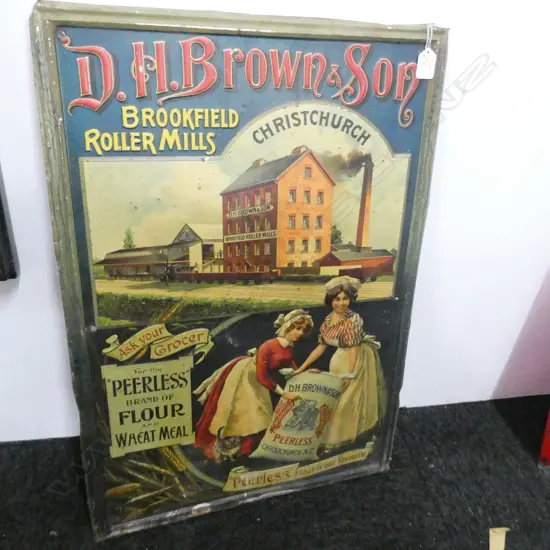 A good vintage tin sign for D.H. Brown & Son