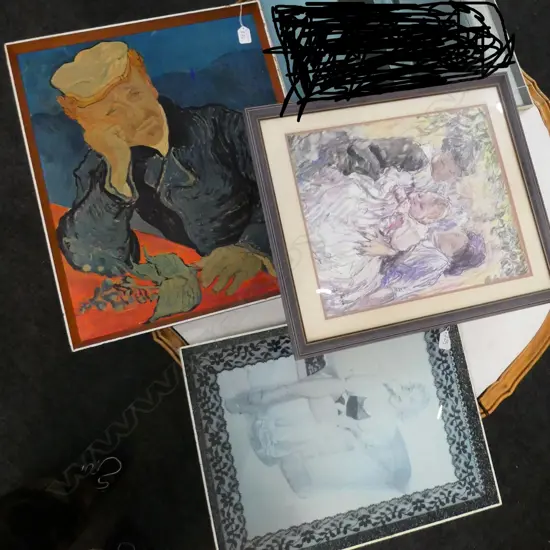 3 PRINTS; VAN GOGH, MARILYN, HODGKINS