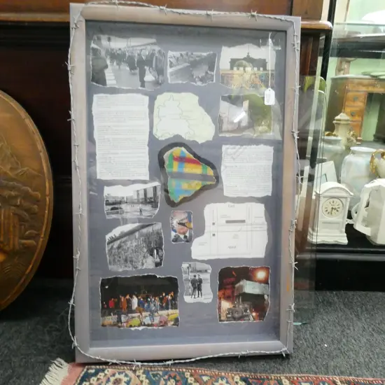 FRAMED COMMORATIVE OF THE BERLIN WALL