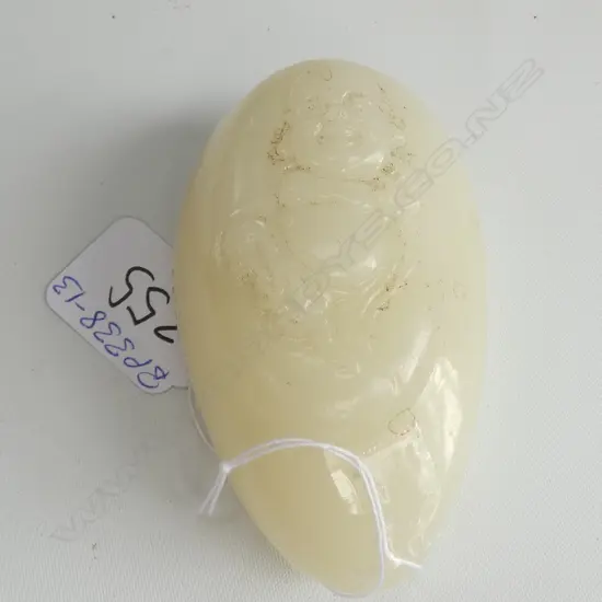 CHINESE PALE GREEN JADE HANDLING PEICE / PENDANT HOTEI