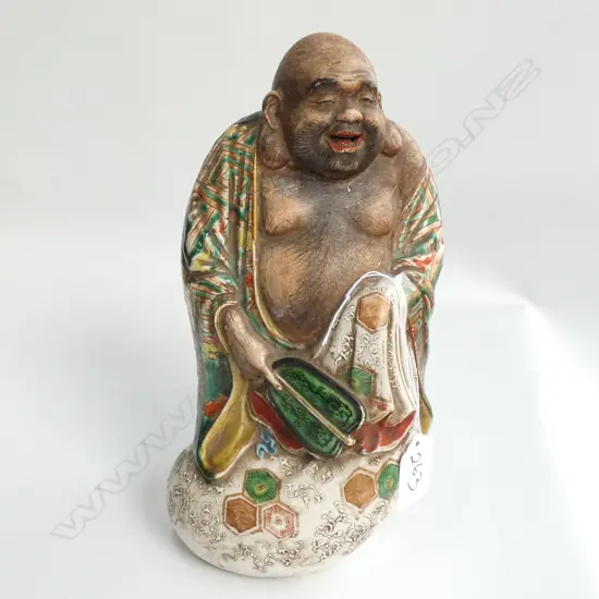 JAPANESE HOTEI POLYCHROME PORCELAIN FIGURE A.F
