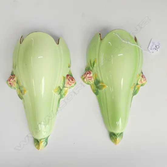 PR OF ROYAL WINTON WALL POCKETS H210 MM SMALL FAULTS