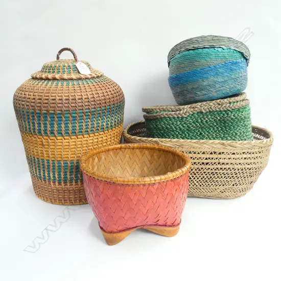 COLLECTION 6 WOVEN CONTAINERS 