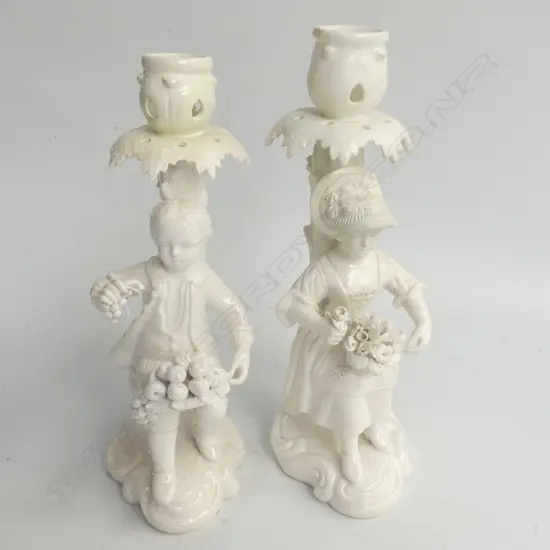 PR OF VICT PORCELAIN CANDLESTICKS