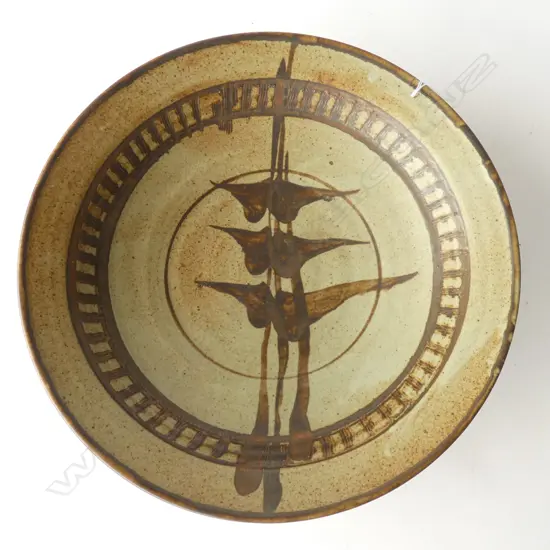 WAYNE PORTEOUS LGE BOWL BRUSHED GLAZE Dia.390mm