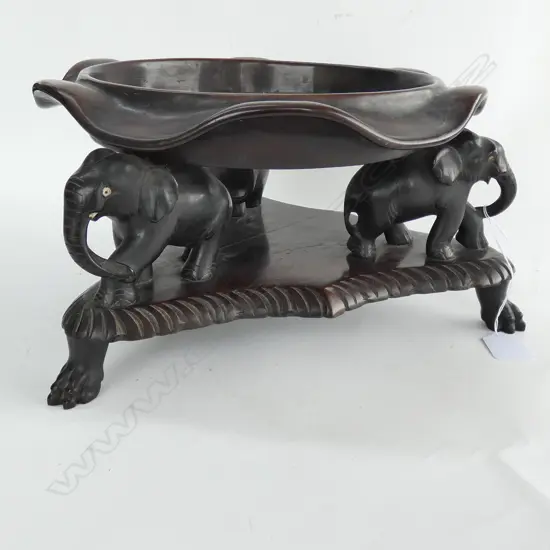 CARVED EBONY STAND