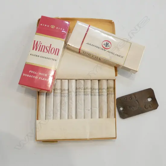 3 PACKS VINTAGE CIGARETTES; WINSTON + VICTORY ETC