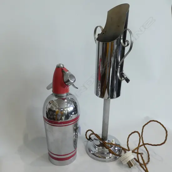 DECO CHROME READING LAMP 460mm & COCKTAIL SHAKER