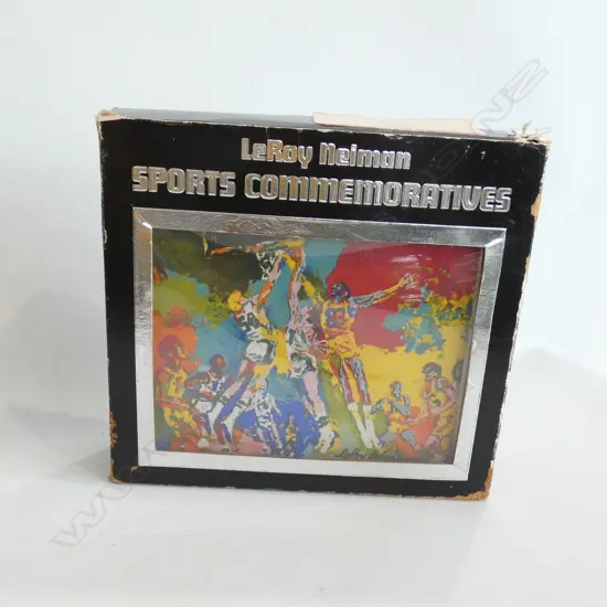 LEROY NEIMAN SPORTS COMMEMORATIVE FLASK "ESPECIALLY FOR DR ROTHMAN"