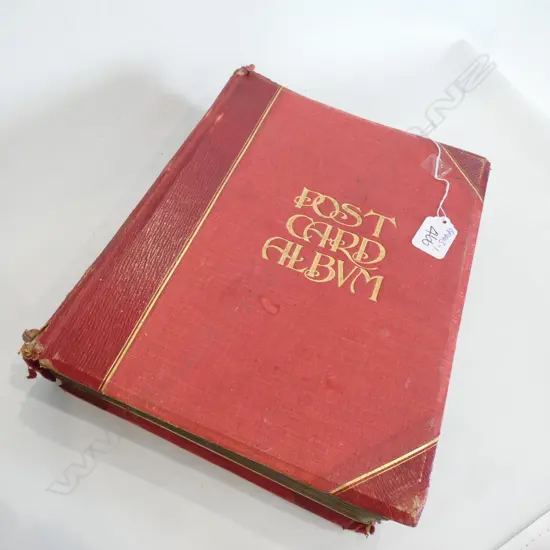 c1900 POSTCARD ALBUM WITH CARDS DATED 1916...