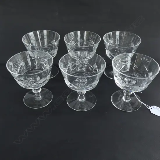 6 CRYSTAL COCKTAIL GLASSES H. 100MM